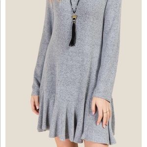 NWT francescas Nora ruffle hem hacci dress xs